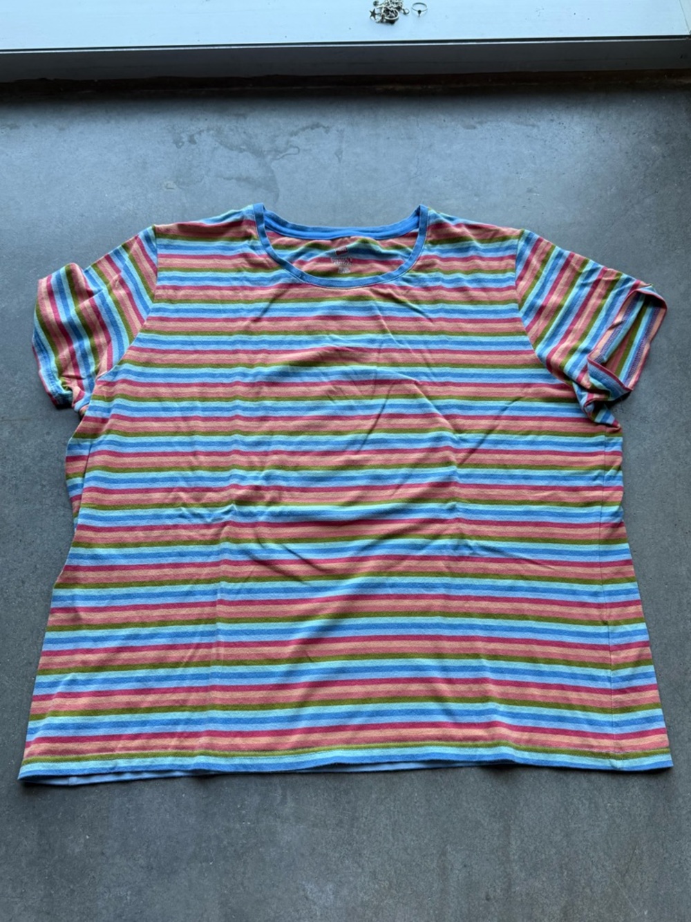 Short-Sleeve Rainbow Stripe Tee